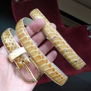 Vintage genuine snakeskin belt